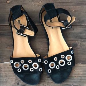 Black leather Matiko Sandals